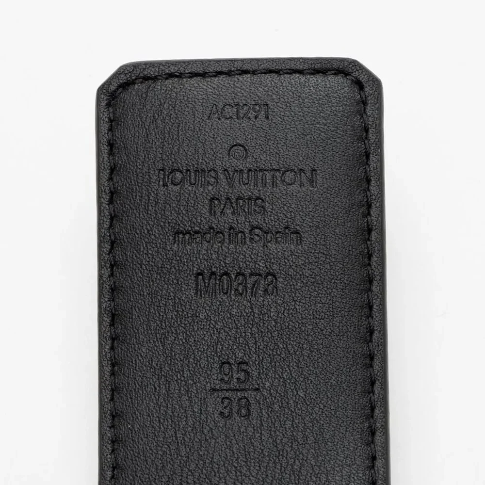 Louis Vuitton Monogram Eclipse Reversible LV Line Belt - Size 38 / 95 - Picture 3 of 4